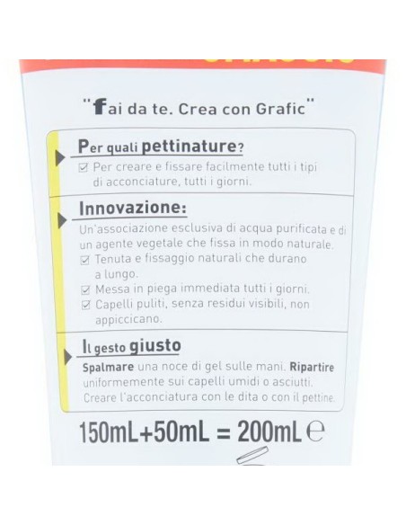 Grafic Garnier Gel Per Capelli - 200ml - Aquagel Pulito Tenuta Lunga Durata